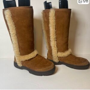 Ugg Sunburst Chestnut Tall Boots Size 6